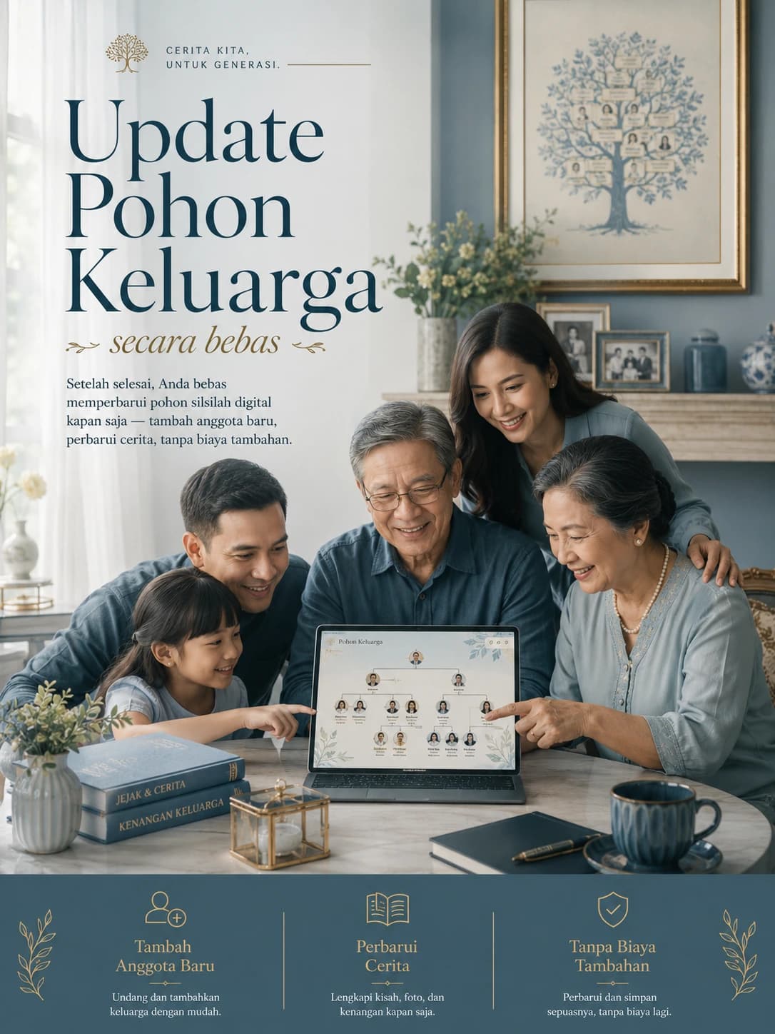 Update pohon keluarga secara mandiri